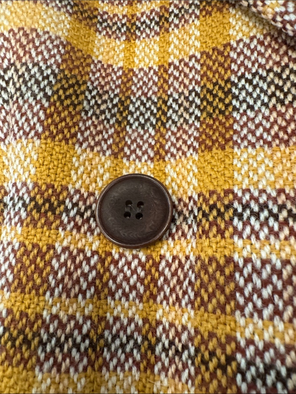 Escada Vintage Wool Orange and Brown Plaid Double-Breasted Blazer EUR 42 US 8 - Picture 11 of 13